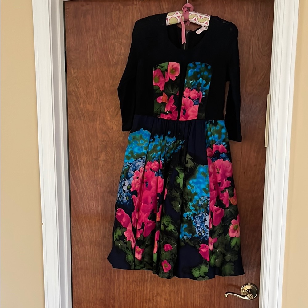 Floral Black and Pink Tracy Reese Dress